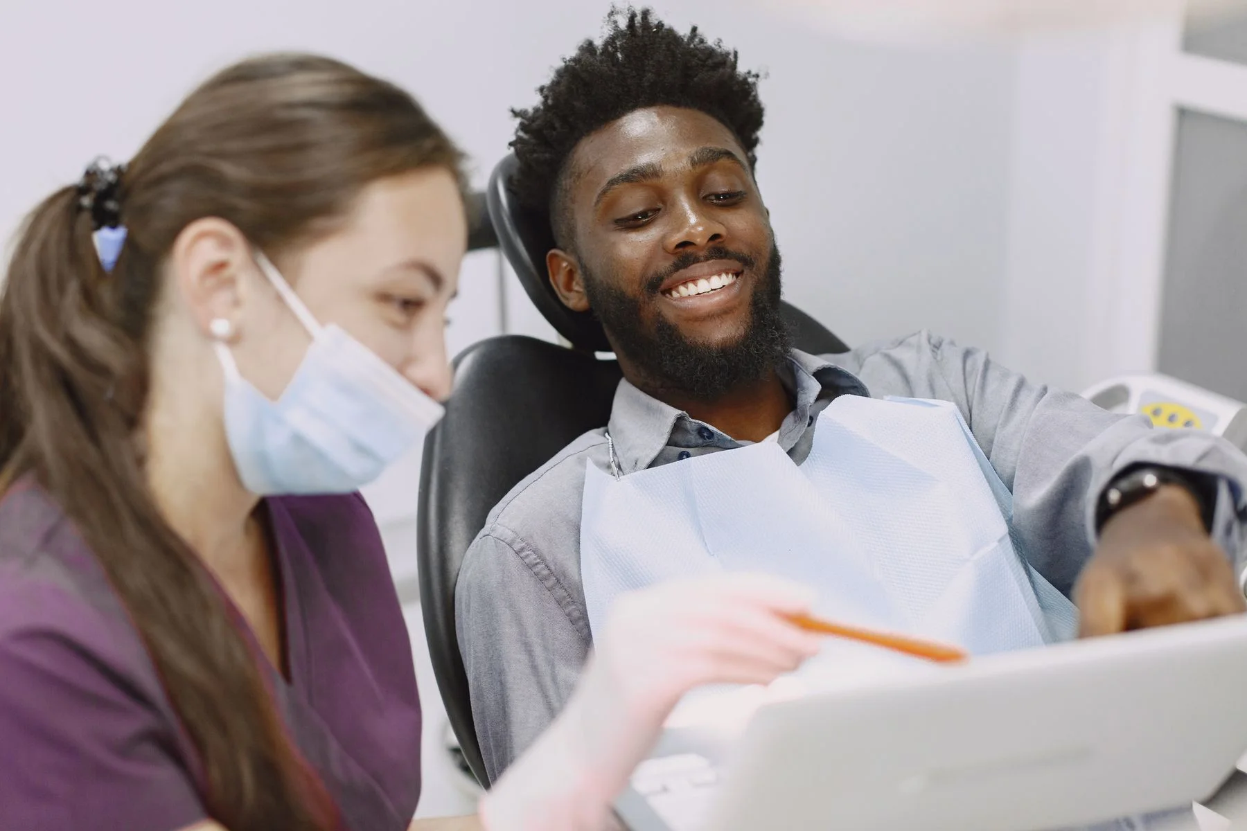Happy dental patient