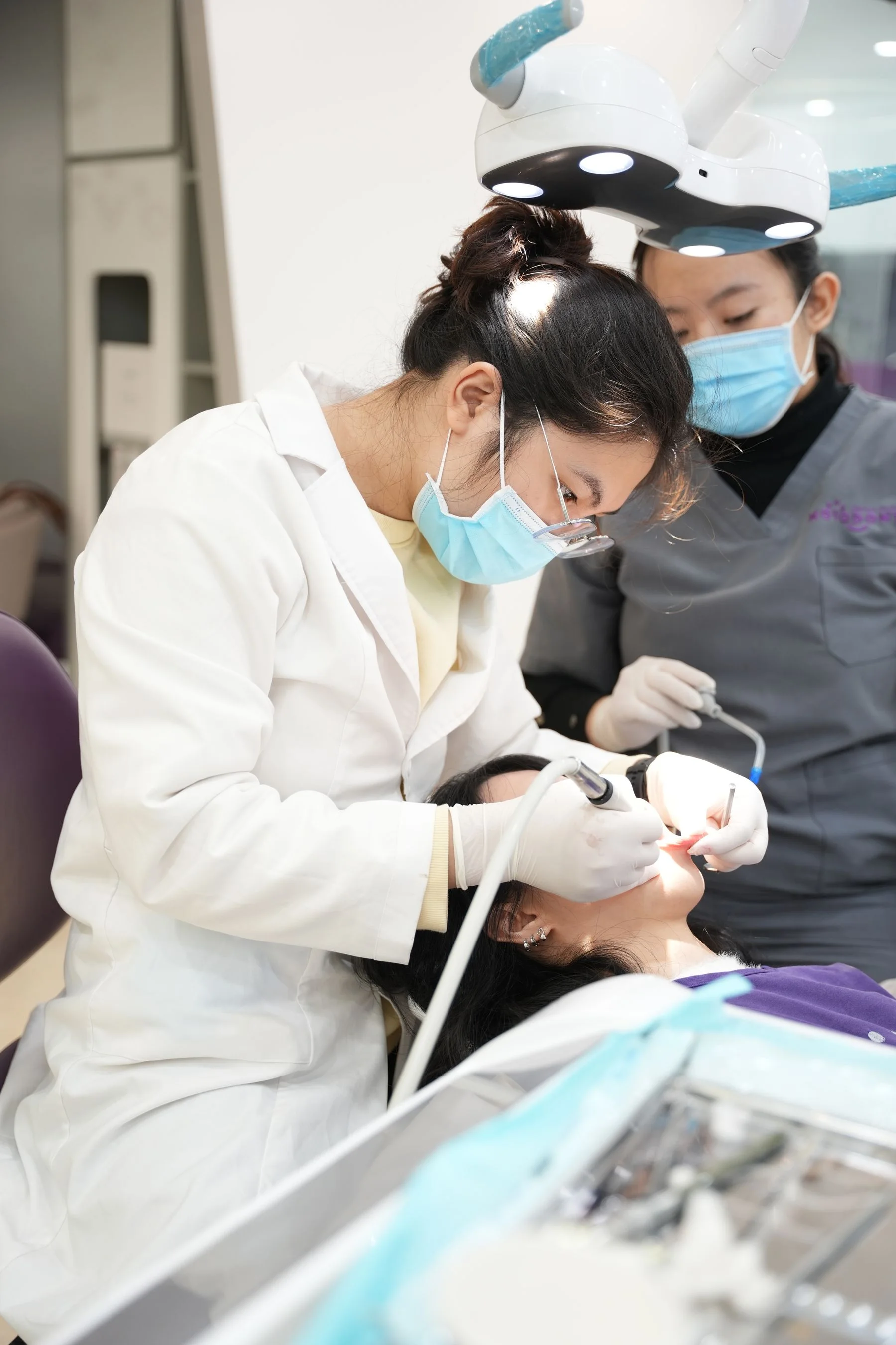 Dental team collaborating