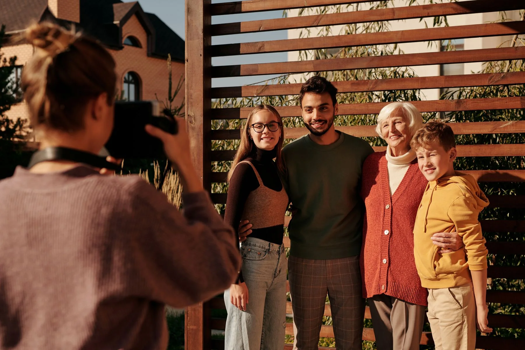 Family smiling together